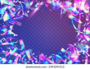 Light Effect. Disco Flare. Metal Colorful Sunlight. Holographic Confetti. Falling Glare. Luxury Foil. Purple Party Tinsel. Webpunk Art. Pink Light Effect