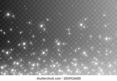 Light effect, dust, glitter. Flash Light. Light burst light png. Christmas picture. PNG. Vector image.