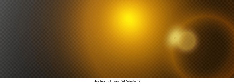 Efecto de luz y destello. Sobre un fondo transparente.	

