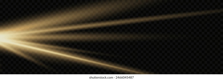 Light effect of flash rays. Explosion of stars and lines. On a transparent background.