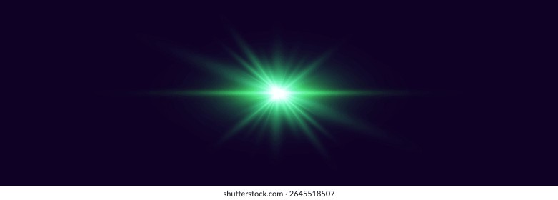 Light effect flash with rays. Vector illustrator	
