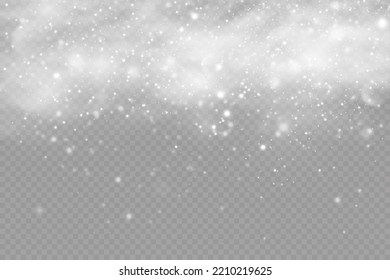 Light effect with glitter particles.Christmas dust.White sparks shine with special light.