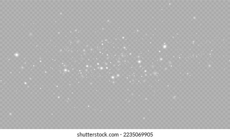 Light effect with glitter particles.Christmas dust.White sparks shine with special light.
