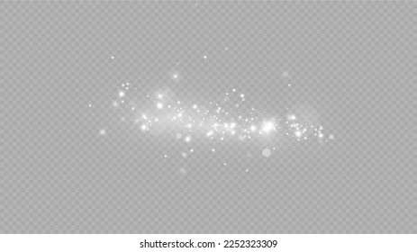 Light effect with glitter particles.Christmas dust.White sparks shine with special light.