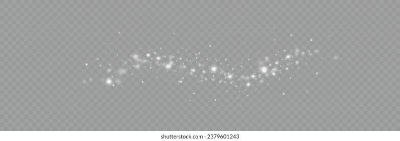 Light effect with glitter particles.Christmas dust.White sparks shine with special light.	
