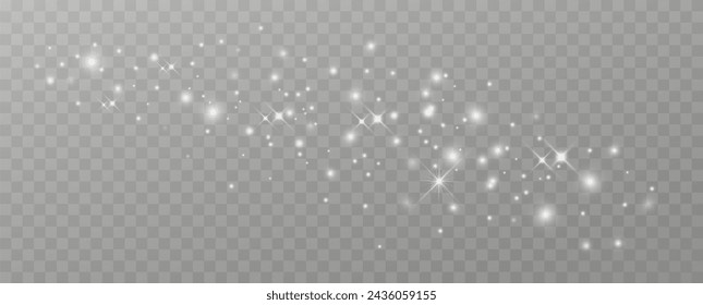 Light effect with glitter particles.Christmas dust.White sparks shine with special light.	