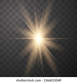 Light effect glow. Bright Star. White glowing light burst explosion with transparent.