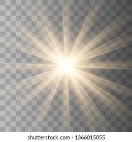 Light effect glow. Bright Star. White glowing light burst explosion with transparent.