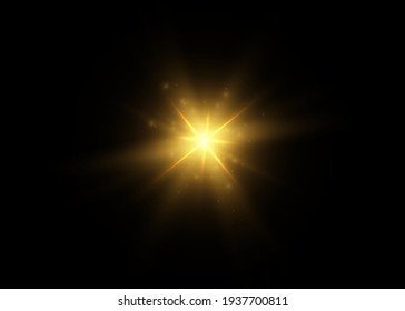 Light effect glow. Bright Star. White glowing light burst explosion with transparent.