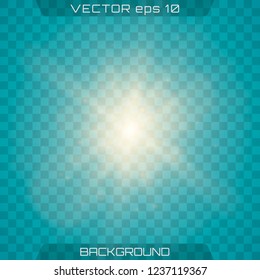 Light effect glow. Glow isolated white transparent light effect set, lens flare, explosion, glitter, line, sun flash, spark and stars.