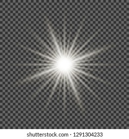 Light effect glow. Star flashed sequins. Abstract space background. Flash Highlight beam. Fantastic design