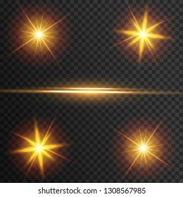 Light effect glow. Star flashed sequins. Abstract space background. Flash Highlight beam. Fantastic design.