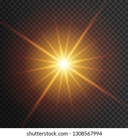 Light effect glow. Star flashed sequins. Abstract space background. Flash Highlight beam. Fantastic design.