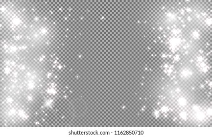 Light effect of glow. Vector illustration. Christmas flash concept. Vector illustration of abstract light rays. A set of stars, light and radiance, rays and brightness.
