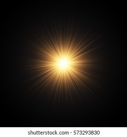 Light effect, glowing flare Vector element