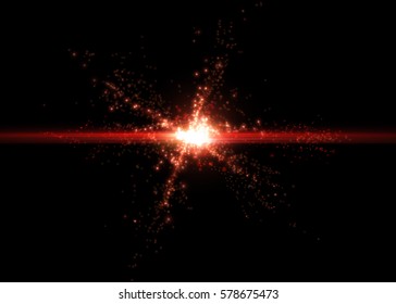 Light effect, glowing flare Vector element