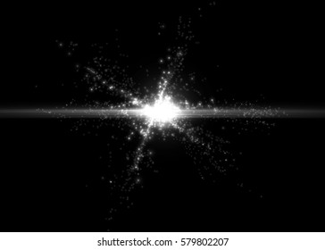 Light effect, glowing flare Vector element