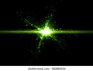 Light effect, glowing flare Vector element