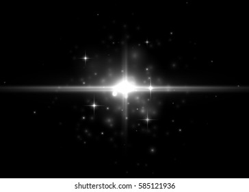 Light effect, glowing flare Vector element