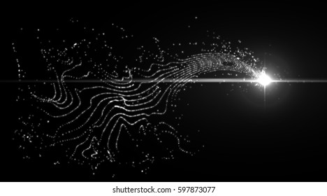 Light effect, glowing flare. Vector abstract background