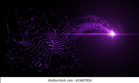 Light effect, glowing flare. Vector abstract background