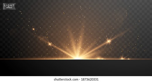 efecto luminoso Brillo. luz de neón y fondo de flash.
