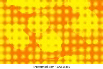 Light effect. Halftone background with dots. Retro pop art.