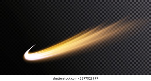 Light effect of high speed curved light beams. Technology of light movement of light energy. Banner poster design concept. Abstract background of curved rays.
