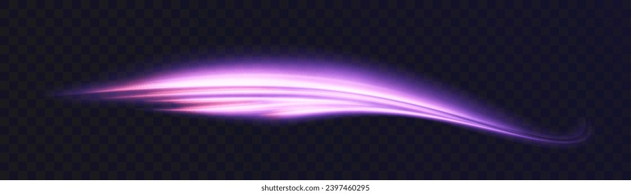 Light effect of high speed curved light beams. Technology of light movement of light energy. Banner poster design concept. Abstract background of curved rays of ligh