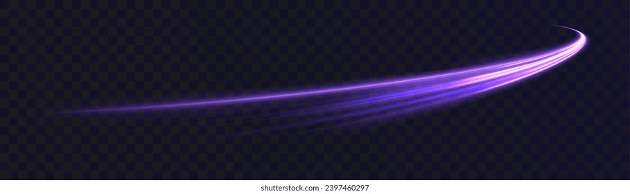 Light effect of high speed curved light beams. Technology of light movement of light energy. Banner poster design concept. Abstract background of curved rays of ligh