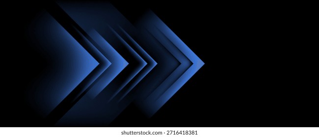 Efecto de luz de movimiento de alta velocidad de flecha de velocidad de luz de brillo azul. Movimiento dinámico de la flecha de alta velocidad de la energía de la luz.
