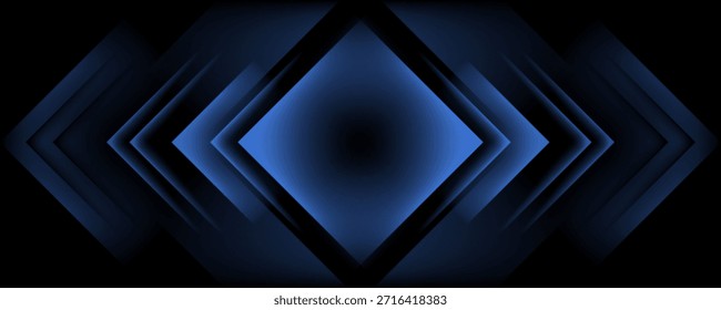Efecto de luz de movimiento de alta velocidad de flecha de velocidad de luz de brillo azul. Movimiento dinámico de la flecha de alta velocidad de la energía de la luz.