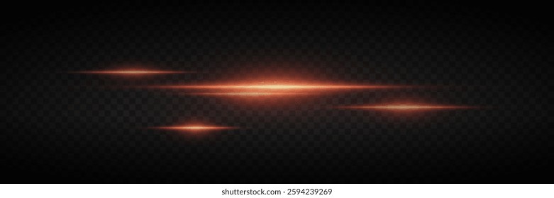Light effect of light, horizontal line of glare.