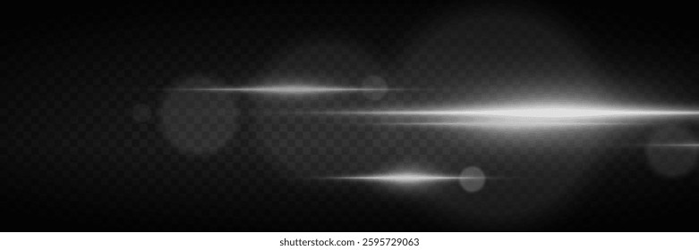 Light effect of light, horizontal line of glare.