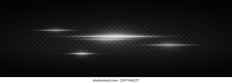 Light effect of light, horizontal line of glare.