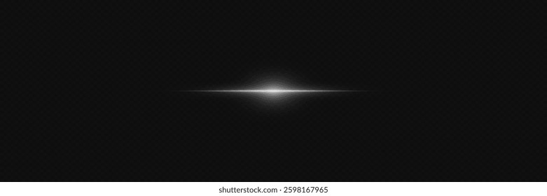 Light effect of light, horizontal line of glare.