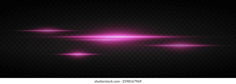 Light effect of light, horizontal line of glare.