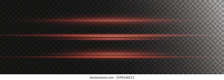 Light effect of light, horizontal line of glare.
