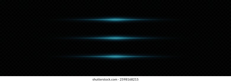 Light effect of light, horizontal line of glare.