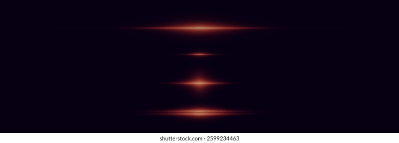 Light effect of light, horizontal line of glare.	