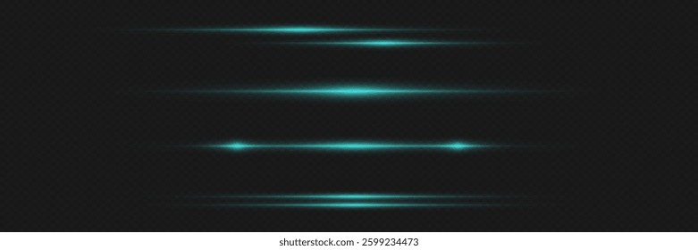 Light effect of light, horizontal line of glare.	
