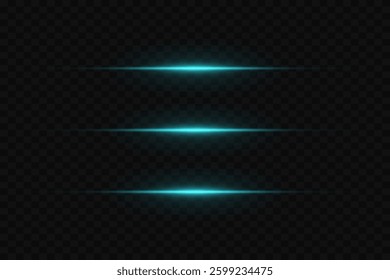 Light effect of light, horizontal line of glare.	