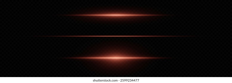 Light effect of light, horizontal line of glare.	