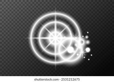 Light effect isolated flare explosion shiny dust line solar flare spark star sunlight, vector effect