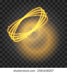 Light effect isolated on transparent background. Vector illustration.