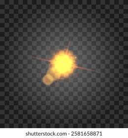 Light effect isolated on transparent background. Vector illustration.