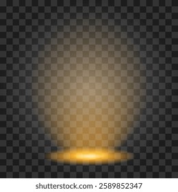 Light effect isolated on transparent background. Vector illustration.