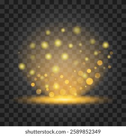 Light effect isolated on transparent background. Vector illustration.