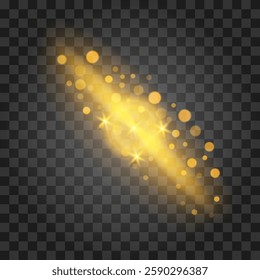 Light effect isolated on transparent background. Vector illustration.