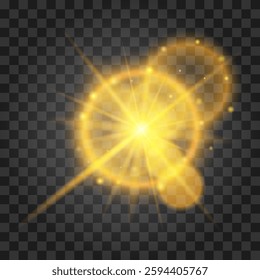 Light effect isolated on transparent background. Vector illustration.